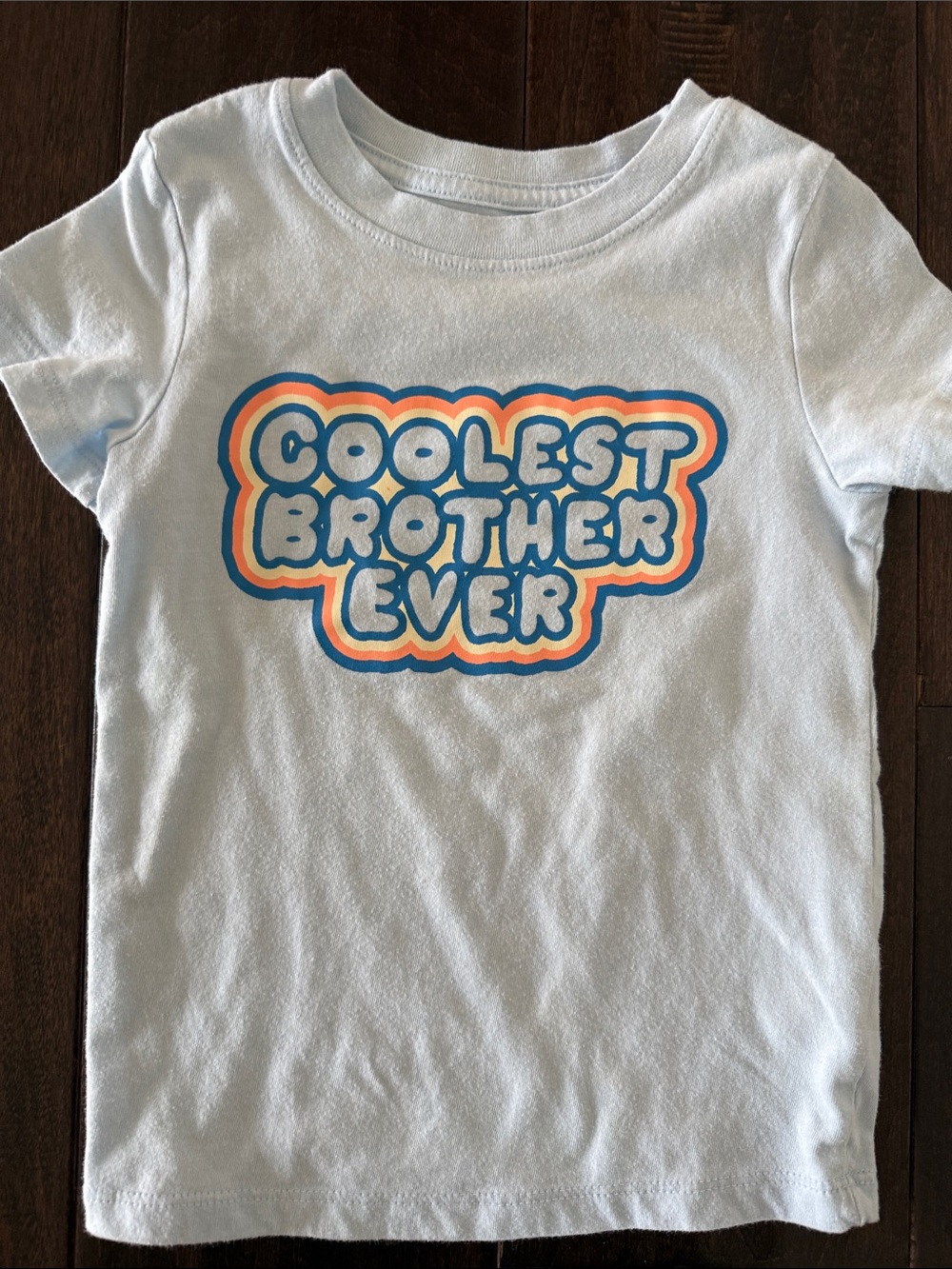 Cat & Jack Light Blue "Coolest Brother Ever" Short-Sleeve Graphic Tee